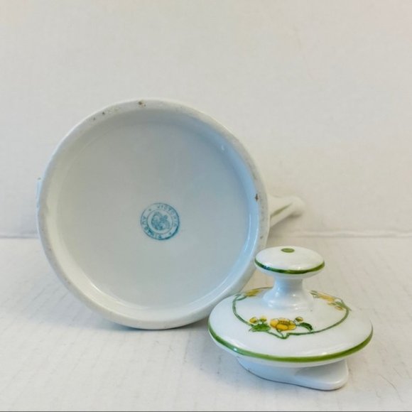 Vintage teapot Victoria Austria yellow flower floral ceramic pottery vine leaf - Picture 8 of 10